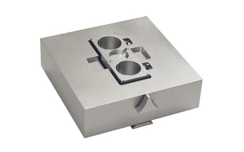Sample stage with piezoscanner and 2-axis microforce sensing probe for scratch material testing.