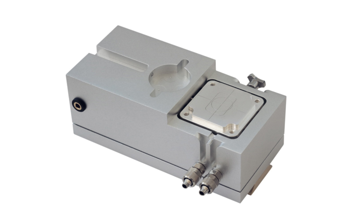 High-temperature module for nanoindentation tests up to 400°C with inert gas atmosphere.